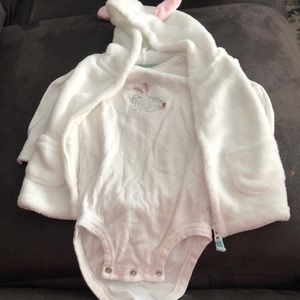 Bunny onesie and jacket with ears